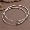 925 Sterling Silver Charms Cicles Hoops Earings E042 Holidays Presentlådor 289T