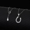 S925 Sterling Zilveren U-vormige Hoefijzer Ketting vrouwen-selling Eenvoudige Mode-sieraden Zirkoon Hanger Sleutelbeen Chain258T