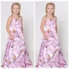 Volledige Roze Camo Lange A-lijn Bloem Meisje Jurken Custom 2020 Top Goedkope Camouflage Real Tree Camo Kids Meisjes party Jassen Country230p