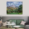 Contemporary Abstract Art on Canvas Montagne Sainte-victoire Paul Cezanne Textured Handmade Oil Painting Wall Decor