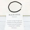 MG0138 Whole Black Onyx Anklet Handamde Natural Stone Mala Beads Anklet 4 mm Mini Gemstone Jewelry307m