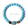 Beaded Mix Summer Style Tortoise Charms Turquoise Strand Armbanden Classic 8Mm Colorf Stone Elastic Friendship Bracelet Beac Dhgarden Dhiuy