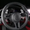 Alliage d'aluminium rouge palettes de changement de volant paillettes bandes de garniture pour Porsche Panamera Cayenne Macan style de voiture modifié206m