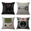 Sofá decorativo Vintage juegos controlador algodón Lino cuadrado funda de almohada 45x45CM funda de almohada hogar Oficina coche sofá Decor310L