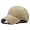 Ballkappen Hohe Qualität Herbst Winter Einstellbar Schwarz Khaki Einfarbig Cord Baseball Casual Sport Outdoor Cap Unisex