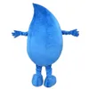 Halloween Blue Water drop Mascot Costume Top Quality Cartoon Anime theme character Christmas Carnival Party Fancy Costumes218u