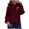 Sweats à capuche femme sweats pour femmes grande taille amour imprimé pull à capuche à manches longues vêtements liquidation Sudaderas