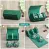 TOP 234Slots Montre Roll Box Saffiano Cuir Véritable Montre Travel Roll Box Organisateur De Stockage De Bijoux Vert Portable Watch Case 230719