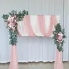 Decorative Flowers 2pcs/set Dusty Rose Wedding Arch Flower Swag Arrangement For Country Ceremony Floral Garland Reception Backdrop Decor