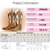 Boots IPPEUM Western Cowboy Boots For Women Firebird Embroidery Leather Knee High Boot Country Western Brown Cowgirl Shoes 230719