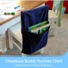 Förvaringspåsar 6 st/set sittstolstol Buddy Pocket Chair Back Organizer Pockets för klassrumsmaterial Studentnamn Taggar med