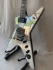 Anpassad Dean Dimebag Signature Mirror Cracks Electric Guitar Double Shake Abalone Inlay High Quality