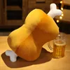 Peluche Cuscini Cuscini Cuscino farcito Staccabile Osso di carne peluche Simpatico cuscino per bambola Pisolino Anime Regalo periferico 230719