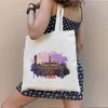 Kvällspåsar Wien Österrike Zürich Schweiz akvarell Ink målning axel canvas totes väska harajuku shopping casual shopper handväska