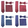 Bow Ties Design Men Tie set cartoon stropdas pocket square mode vlinder accessoires dagelijkse slijtage trouwfeest gesneden cadeau voor man