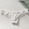 Underbyxor Spot Men's Briefs Solid Color Sexig låg midja underkläder Polyester Bekväm andlig liten