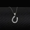 S925 Sterling Zilver U-vormige Hoefijzer Ketting vrouwen-selling Eenvoudige Mode-sieraden Zirkoon Hanger Sleutelbeen Chain235r