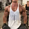 Men's Tank Tops Brand Gym Clothing Cotton Singlets Canotte Bodybuilding Stringer Tank Top Men Fitness Shirt Muscle Guys Sleeveless Vest Tanktop 230719