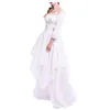 Abiti casual Abito da donna Matrimonio tradizionale a sirena gotica con campana Manica lunga Abito da sposa a tromba da favola Vestido Feminino