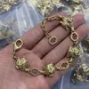 Retro Gold Tiger Head Bracelets Charm Chain Bracelet For Woman and Man Plated Silver Chain Vintage Bangles Brass Material Jewelry Holiday Gifts CGUB1 --03