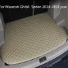 Maserati Ghibli Sedan 2014-2018 Year S Car Scid Trunk Mat Waterproof Leather Care Trunk Mat Flat Pad235S