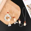 1X Tradition Rabbit Bunny Pig Cat Bell Sakura Phone Accessory Bag Pendant Good Luck Fortune Wealth Charm Gift Mobile Phone Chain L230619