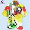 Camisas casuais masculinas guitarra coloridas unissex respirável impressão 3D na moda legal moda havaiana praia festa tops manga curta verão camisa masculina