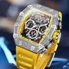 Montres mécaniques automatiques Richares Net montre rouge montre homme montre entièrement automatique montre homme baril de vin type haute apparence homme