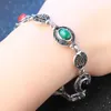 Vintage Look série Tibet ruban alliage ovale pastèque lignes manchette Bracelet pour femmes LY0033 bijoux fins L230704