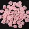 Dekoratif Çiçekler 100 PCS Rastgele Renk Saten Çiçek Kafası Kızlar Boutique Giysi Saç Yay Müdürleri Diy Craft B0106