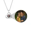 Bildhalsband Personlig anpassad PO Love Heart Projection Portrait Jewelry - Födelsedagsjubileum Minnesgåvor GI267S