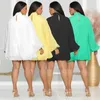 Robes décontractées Wishyear élégante bouffée à manches longues nœud col courte soirée pour les femmes femme mignon Mini bal blanc en mousseline de soie robe de soirée