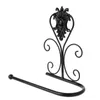 Vintage Iron Toalettpappershandduk Rollhållare Badrum Väggmontering Rack Black New L230704