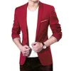 Herrenanzüge Blazer Frühling Herbst Mode Männer Slim Formal Einfarbig Business Anzug Mantel Ein-Knopf-Revers Langarm Taschen Rückenschlitz 230720