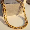 Nya män tung 12mm stämpel 24k Real Yellow Solid Gold GF Autentic Finish Miami Cuban Link Chain Necklace282r