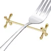 Chopsticks Metal Chopstick Holder ELEGANT FORK REST HOUSEWARMING Gift Luxury For Hostels Rostfritt stål Återanvändbart