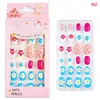 Faux ongles 24 pièces amour enfant ongles conseils enfants filles dessin animé presse sur Festival coloré couverture complète mignon manucure outils