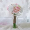 Bouquet de mariage bleu accessoires de mariage colorés blanc demoiselle d'honneur artificielle fleur perles perles mariée tenant des fleurs CPA1565235c