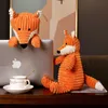 Wholesale 15cm, 35cm, 45cm, 65cm fox doll plush toys High quality fabric PP cotton material suitable for children over 3 years old indoor decoration holiday gifts