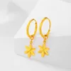 Stud Real 18K Smart Earrings 999 Gold Exquisite Jewelry Engagement Wedding Birthday Party Gifts 230719