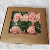 Couronnes De Fleurs Décoratives 25 Pcs / Boîte Roses Blush Artificielles Faux Réalistes Avec Tige Pour Bouquets De Fête De Mariage Diy Baby Shower Home Dhftd