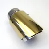 GTPARTS Car Universal TAIL PIPE Type Golden Stainless Steel Exhaust Tip End Muffler for Mercedes Benz BMW Audi VW Golf Toyota Hond335v