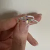 Cluster Rings BF CLUB 925 Sterling Silver Ring For Women Jewelry Colorful CZ Finger Open Vintage Handmade Allergy Party Birthday Gift