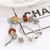 Charm Bracelets CHIELOYS Silver Color Love Heart Beads Colorful Cute Feather Bangles For Women Wife Jewelry DIY Making Gift292V