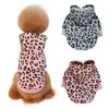 Hundkläder Dog Leopard Hooded Sweatshirt med hattar Kläder Lätt valp hoodie för liten hund katt doggy hoody outfits kattkläder 230719