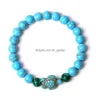 Beaded Mix Summer Style Tortoise Charms Turquoise Strand Armbanden Classic 8Mm Colorf Stone Elastic Friendship Bracelet Beac Dhgarden Dhiuy