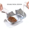 Cat Bowls Feeders Pet Double Non-Slip With Raised Stand Food And Water For Cats Dogs Bowl Supplies Drop Delivery Home Garden Dhouq