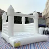 4.5x4.5 15x15ft full PVC Modern kids adult inflatable white bounce house Commercial grade PVC bouncy castle