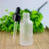 Atacado Frost Bottles 30ml Glass E Liquid Bottles Glass Essence Dropper Bottles Pipette Empty Bottle With 3 Colors Tampas Suime