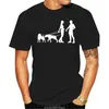 Męskie koszule męskie koszulka pies miłośnicy psów psów biały czarny kolor 31. 30. 40. 50. urodzinowa koszulka